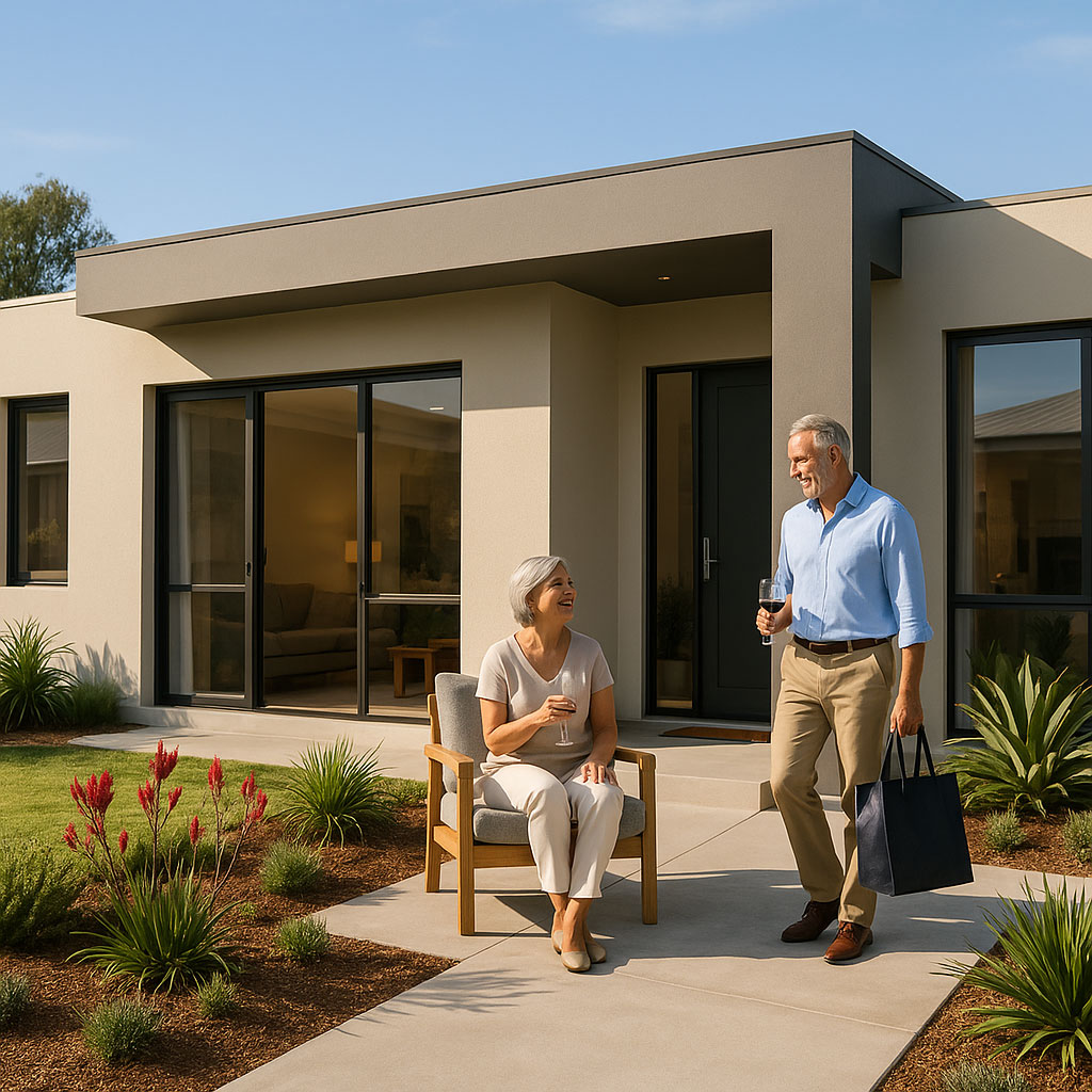 old couple house downsizers